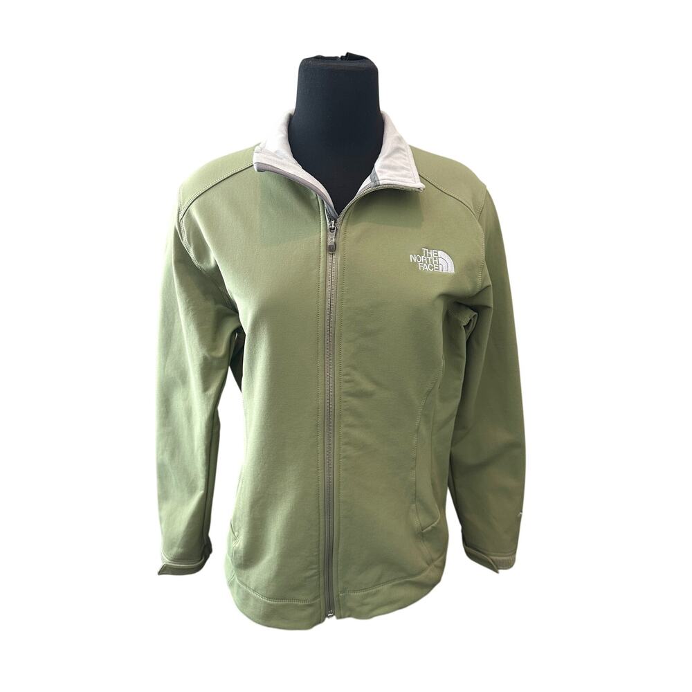 THE NORTH FACE Apex Bionic Jacket Green Softshell Full Zip Fleece Outdoor Large - Picture 2 of 6
